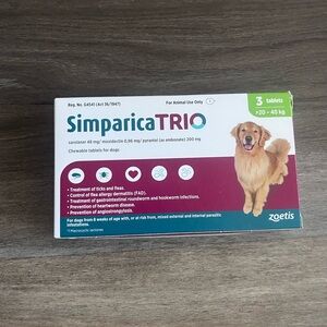 Flea and Tick Control for 44-88 Lbs Large Dogs
New Box 3 doses